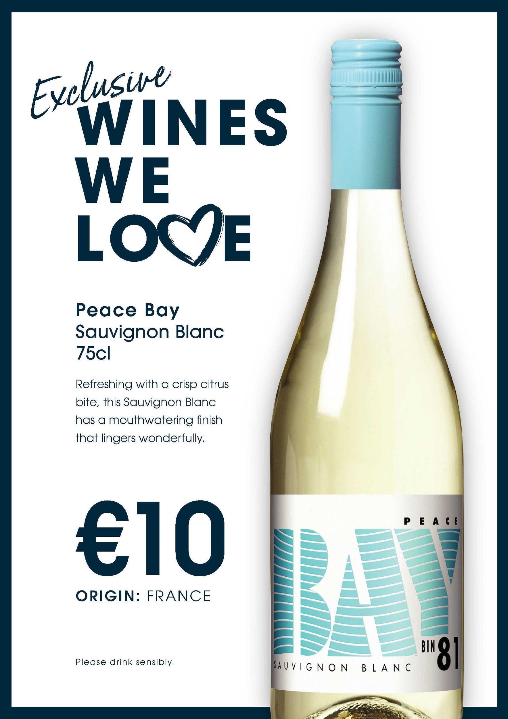 WWL Peace Bay Sauvignon Blanc 75cl lores