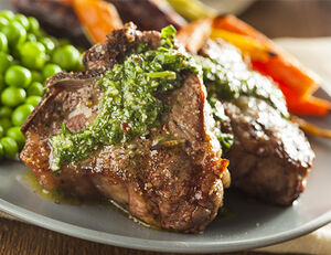 Lamb Chops with Pesto Crumb
