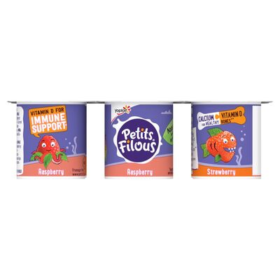 Yoplait Petits Filous Strawberry & Raspberry 6 Pack 47g