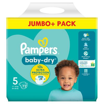 Pampers Baby Dry 5 Jumbo + 72 pce