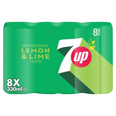 7UP Lemon & Lime Can Pack 8 x 330ml