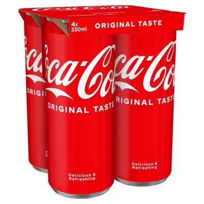 Coca-Cola Can Pack 4 x 330ml (Buy 1 x Can Pack + 1 x Heinz Ketchup For €6.50)