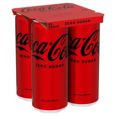 Coca-Cola Zero Sugar Can Pack 4 x 330ml (Buy 1 x Can Pack + 1 x Heinz Ketchup For €6.50)