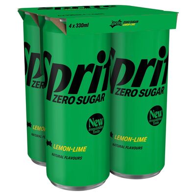 Sprite Zero Sugar Can Pack 4 x 330ml (Buy 1 x Can Pack + 1 x Heinz Ketchup For €6.50)