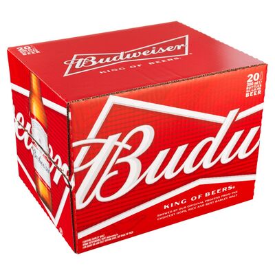 Budweiser Beer Bottle Pack 20 x 330ml 