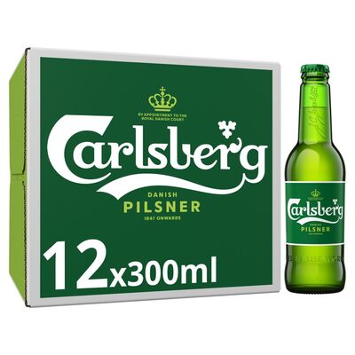 Carlsberg Lager Bottle 12 Pack 300ml