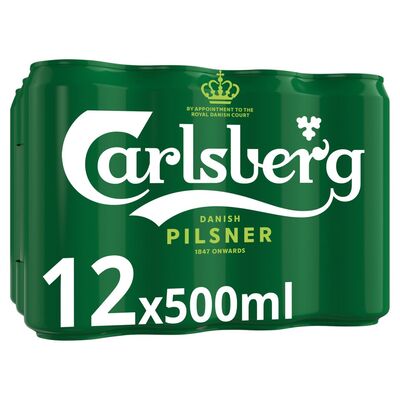 Carlsberg Pilsner Lager Can Pack 12 x 500ml