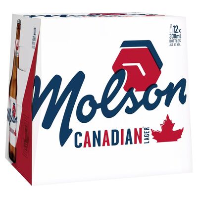 Molson Canadian Lager Bottle Pack 12 x 330ml 