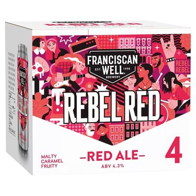 Franciscan Well Rebel Red Ale Can Pack 4 x 330ml