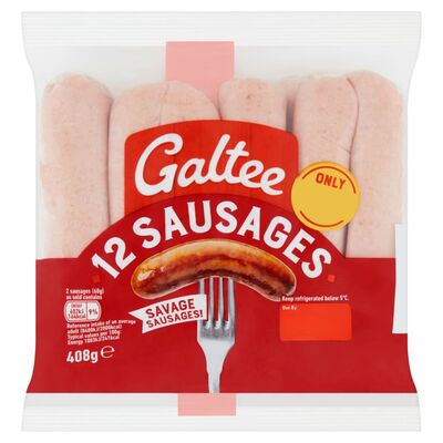 Galtee Traditional Sausages 12 Pack 408g