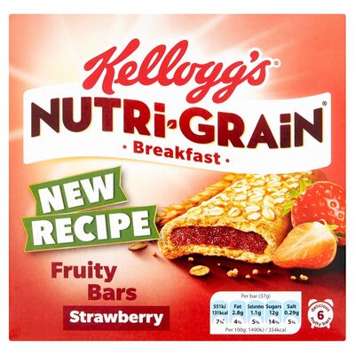 Kellogg's Strawberry Nutri-Grain Bars 6 Pack 37g