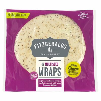 Fitzgeralds Multigrain Wraps 6 Pack 370g