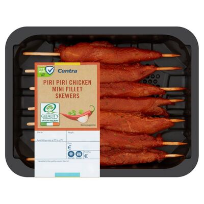 Centra Fresh Irish Piri Piri Mini Chicken Fillet Skewers 300g