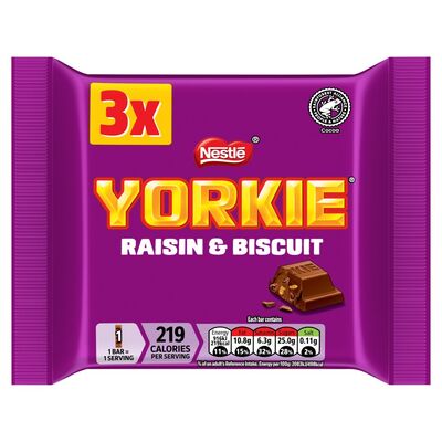 Nestlé Yorkie Raisin & Biscuit 3 Pack 132g