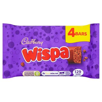 Cadbury Wispa Chocolate Bar 4 Pack 94.80g