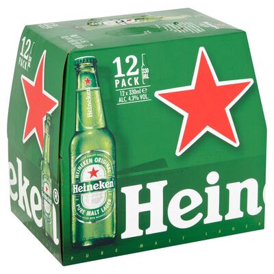 Heineken Lager Bottle Pack 12 x 330ml