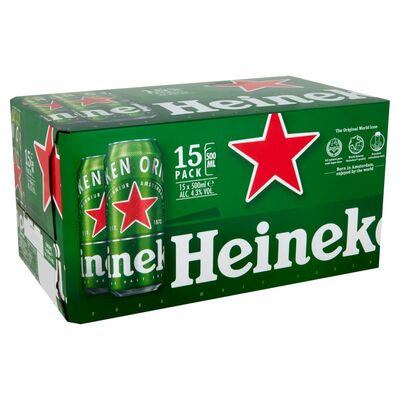 Heineken Lager Can Pack 15 x 500ml  