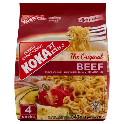 Koka Original Beef Noodles 4 Pack 85g