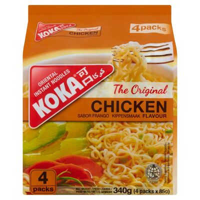 Koka Original Chicken Noodles 4 Pack 85g