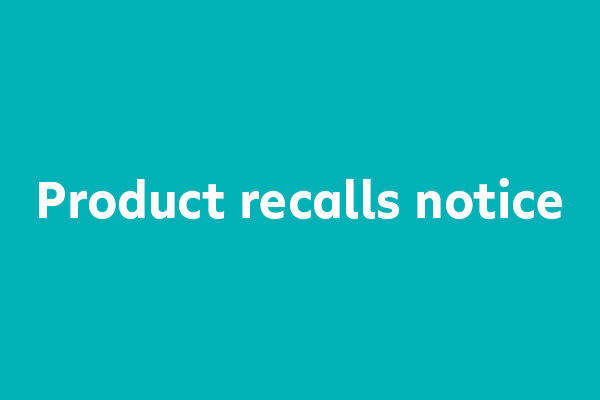 CT Product Recalls Notice 600x400